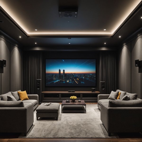 Wie richtet man ein Heimkino mit minimalem Platzbedarf ein?